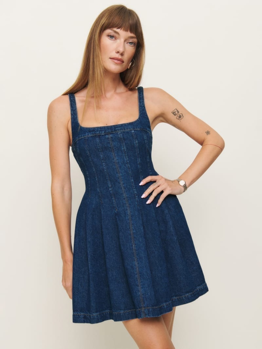 Reformation Violet Denim Dress